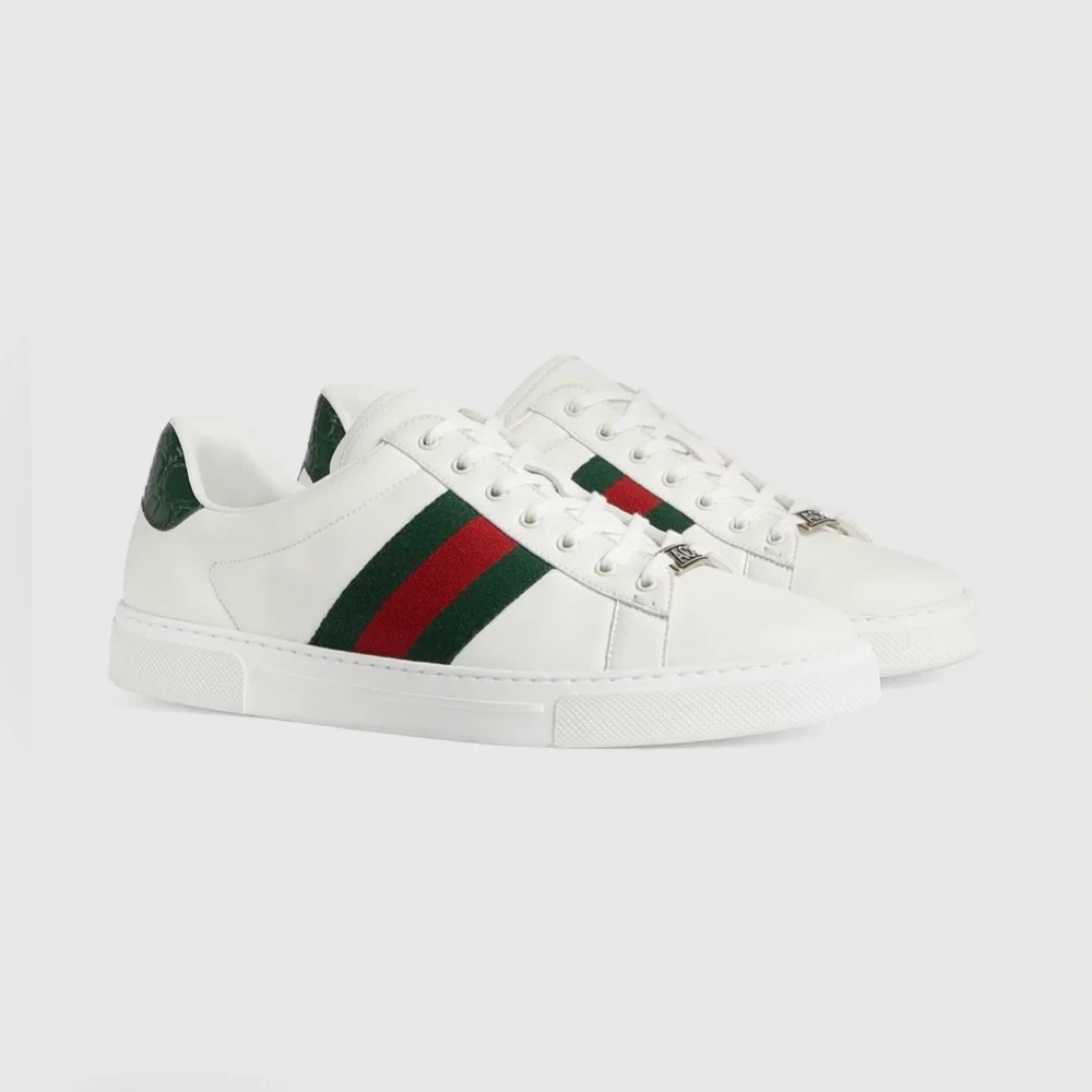 Men’s Gucci Ace Lace-Up Web Sneaker - Picture 8 of 12